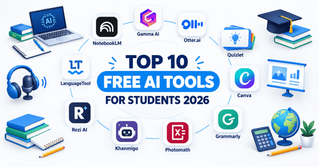 10 Free AI Tools for Students in 2026: Features & Limits